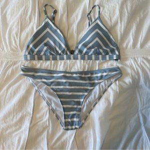 Triangle Striped Bikini Set